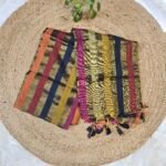 Khadi Multi-Colour Stripes Saree