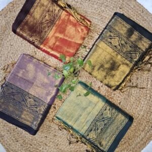 Soft Tissue Saree with Contrast Border