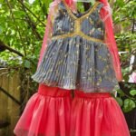 Alia cut top with sarara pant and duppatta