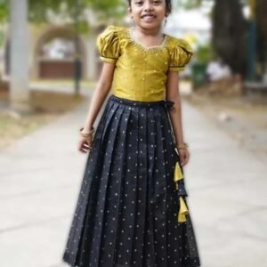 Pattupavada Set | Handwork Crop Top | Prebook